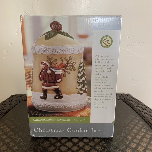 Home Trends Natural Holiday Collection Christmas Cookie Jar "Nature" - Picture 9 of 11